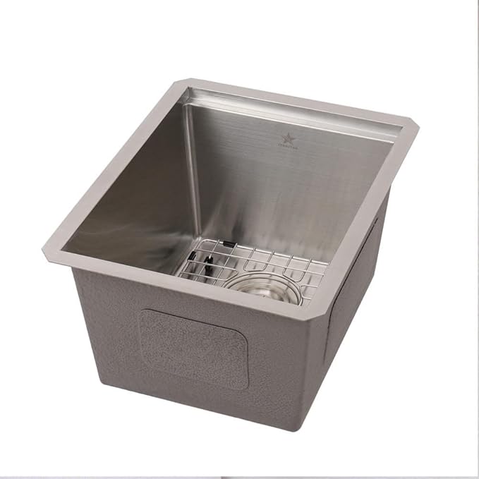STARSTAR Workstation Ledge Undermount Single Bowl 304 Stainless Steel Kitchen Sink With Grid Cutting Board (15 x 19 x 10)