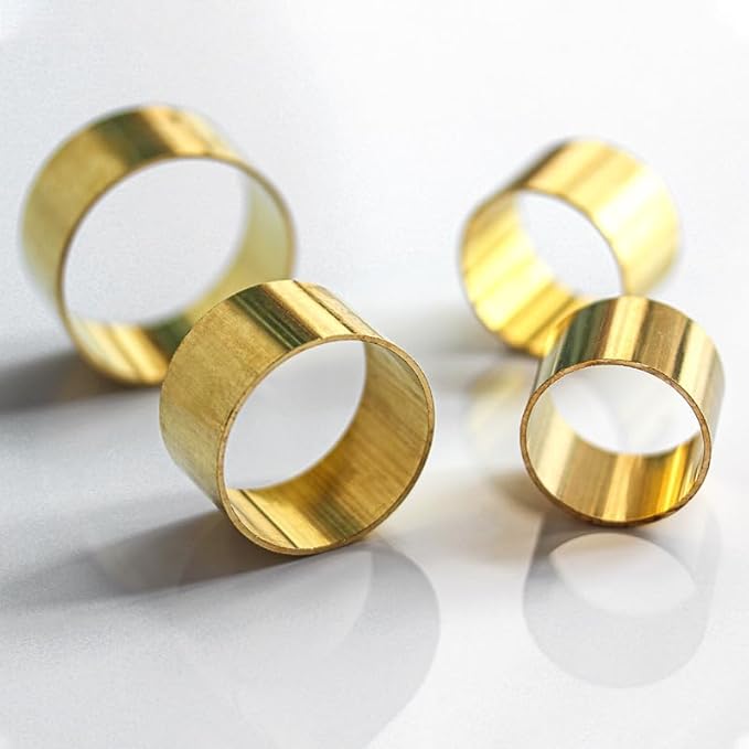 10PCS CNC Brass Ring Replacements Fit for Knife Handle Fastening DIY Making Accessory(XX-Large)