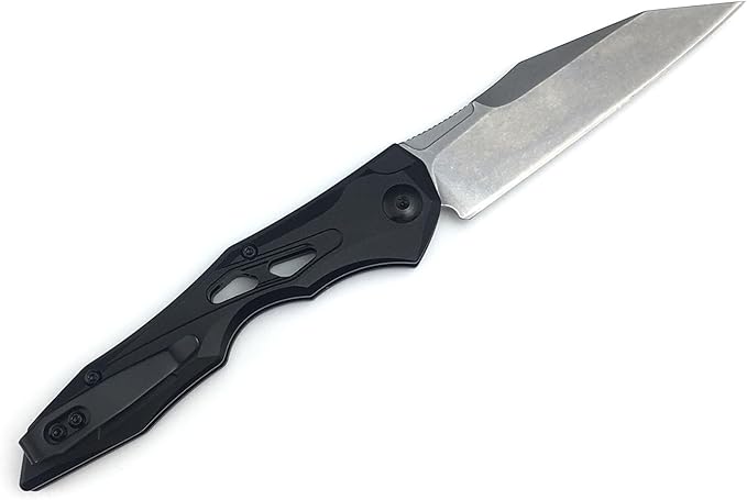 HUAAO Assisted Opening Knife Pocket Knife with 3.4’’ 8Cr13Mov Steel Blade Aluminum Handle EDC Camping Folding Knife with Clip for Hunting Fishing
