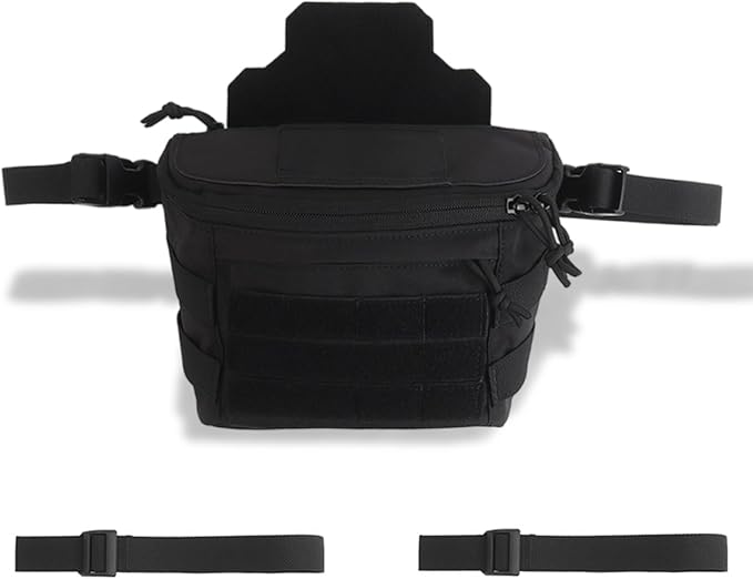 Molle PC Drop Pouch Bag 3 Ways of Use Tactical Storage Bag Large Capacity with Multiple Pockets for Vest Team Activities Airsoft Cosplay