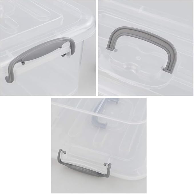 2 Packs Storage Bin with Lid 8 Liter Plastic Box Set
