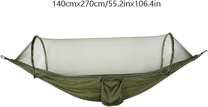 Portable Hammock Portable Camping Hammock Swing Bed Patio Hammocks with Net Carabiners for Outdoor Beach Garden Backyard for Backpacking Beach (Color : Blue1)