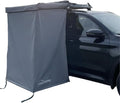 DANCHEL OUTDOOR Car Side Shower Awning with Roof 3.3x3.3ft Portable Roof Rack Vehicle Shower Privacy Tent Shelter Enclosure Overland Camping Changing Room Bathroom w/LED Light Gray