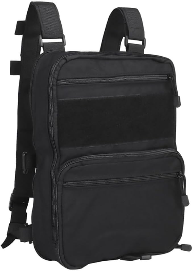 ACEXIER Flatpack D3 Tactical Backpack Hydration Carrier Molle Pouch Airsoft Military Gear Multipurpose Vest Assault Softback Travel Bag (Black)