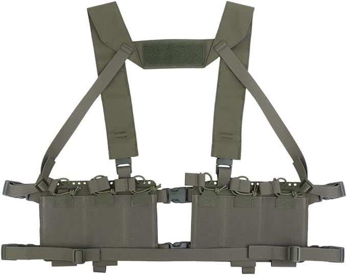 WoSporT Tactical Chest PackPlacard Split Front Chest Rig MOLLE System Magazine Pouch