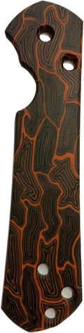 1PC Custom G10 Scales Fits Large Sebenza 21 Handle Patch Replacement in Black and Orange Patterns