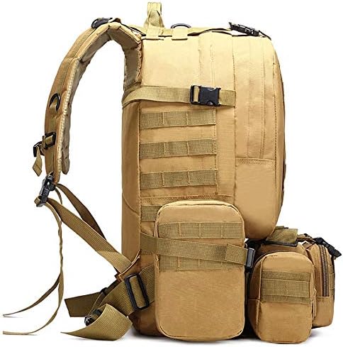 Outdoor Sports Pack Hiking Bag Tactical Rucksack Camo Knapsack Combat Camouflage Molle 55L Tactical Backpack - Typhoon
