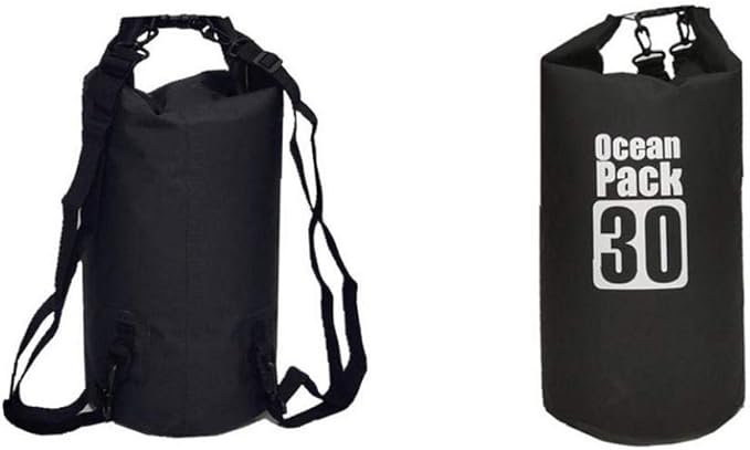 Waterproof Dry Bag Roll Top Dry Compression Sack Dry Bag Perfect Black 30l 1pc Phone Dry Bag Waterproof Sack