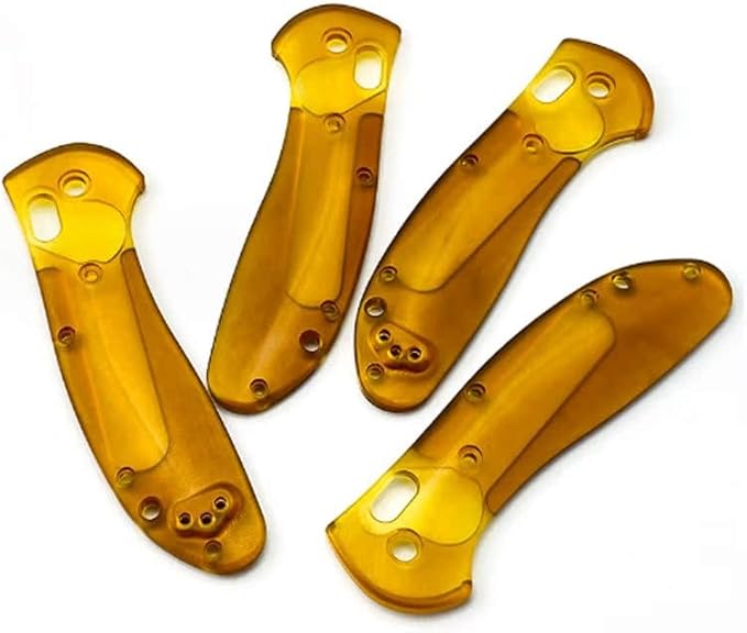 1 Pair Custom PEI Scales with 3 Sets Screws Fit for Griptilian 551 550 Ultem Handle Patch DIY Replacement