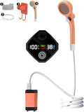 Rechargeable Electric Camping Shower Pump with Intelligent Digital Display for Outdoor Hiking