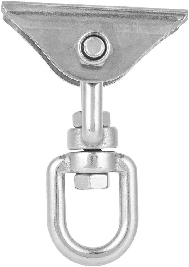 Hammock Hanging Kit 450 kg Capacity Heavy Duty 360¡ã Stainless Steel Rotatable Hammock Swing Hanger Hooks Fixed Plate Hanging Chair Kit Accessory for Hammock Stand Yoga Swing Chair Indoor Outdoor