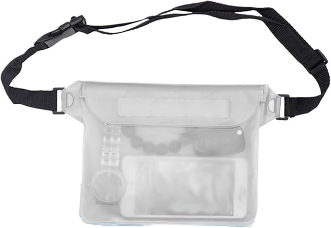 Waterproof Dry Bag Waterproof Dry Bag Handbag Minimalist Handheld Makeup Bag One Shoulder Waterproof Swimming Bag Outdoor Travel Small Toilet Bag for SwimmingBoating(White Style B)