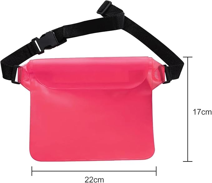 Waterproof Dry Bag Waterproof Swimming Bag Underwater Mobile Phone Bags Ski Drift Diving Shoulder Waist Pack 3 Layer Transparent Dry Protection Bag for SwimmingBoating(Green1)
