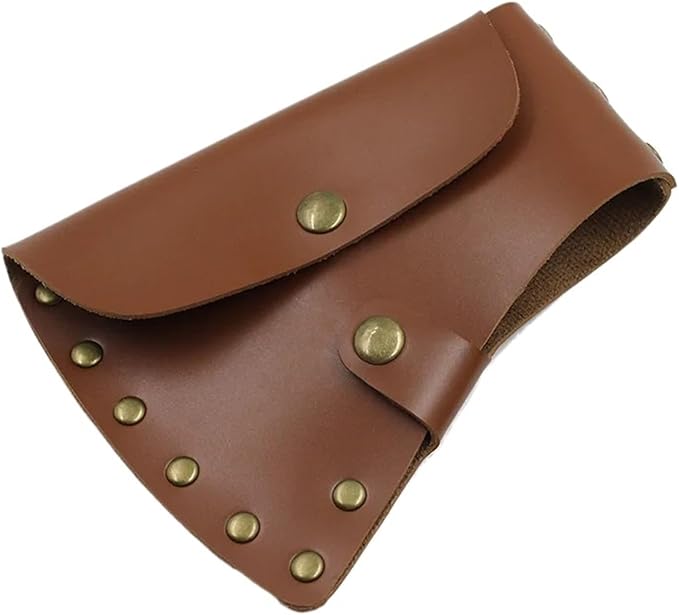 Axe Sheath PU Leather Cover Hatchet Head Holster Protective Sleeve for Lumberjack for Outdoor Camping Blade Protection