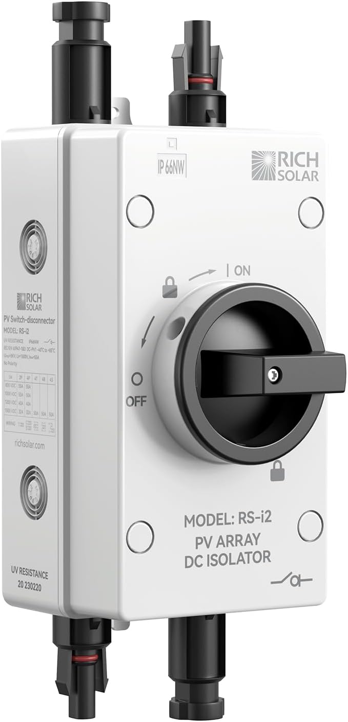 RICH SOLAR Solar PV DC Quick Disconnect Switch 1500V 32 Amps RS-i2
