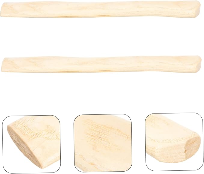 Shovel Handle Replacement Camping Hatchet 6 Pcs Ax Handle Mini Wooden Camping Ax Hoe Replacement Grip Wood Handle Replacement(As Shownx2pcs38x4.4cmx2pcs)