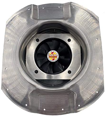 Mega RoofBlaster Adjustable for 3.5” Ribbed Conex Shipping Containers (Galvanized) | Solar Roof Vent | Solar Roof Fan | Shipping Container Exhaust Fan | Get rid of hot air with The Sun's Power