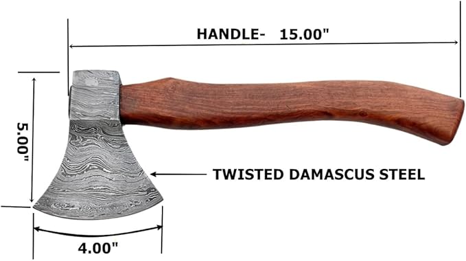 AX-06 Custom Handmade Stainless Steel Axe-Gorgeous and Olive Wood Handle