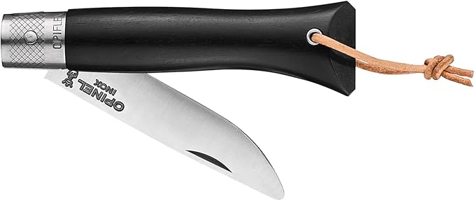 OPINEL NEO6 Folding Non-Locking Pocket Knife OPIFLEX Intuitive Design EDC Folder Wood Handles 2.75 in. Blade (Ebony)