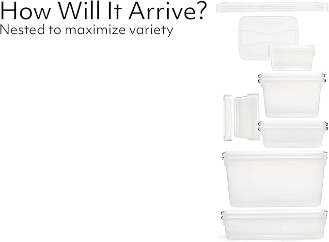 Rubbermaid Cleverstore Clear Dorm Variety 16-Pack Made in USA Stackable Large Clear Storage Bins with Lids See-Through Plastic Storage with Latching Lids BPA-Free