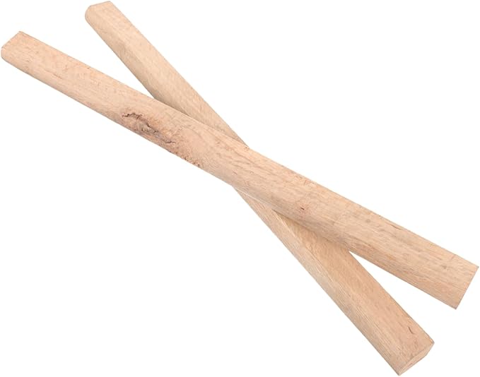 Tofficu Wooden Hatchet Handle Replacement 2-Piece Set Sturdy Flat Design for Camping and Outdoor Use Compatible Standard Hatchets