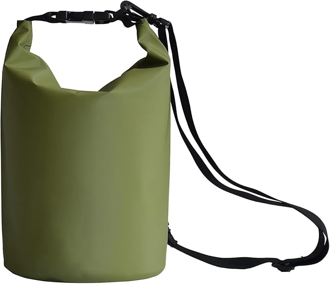 15L (529.1Oz) Pvc Dry Bag Waterproof Backpack Roll-Top Closure For Kayaking And Outdoor Activities Adjustable Straps