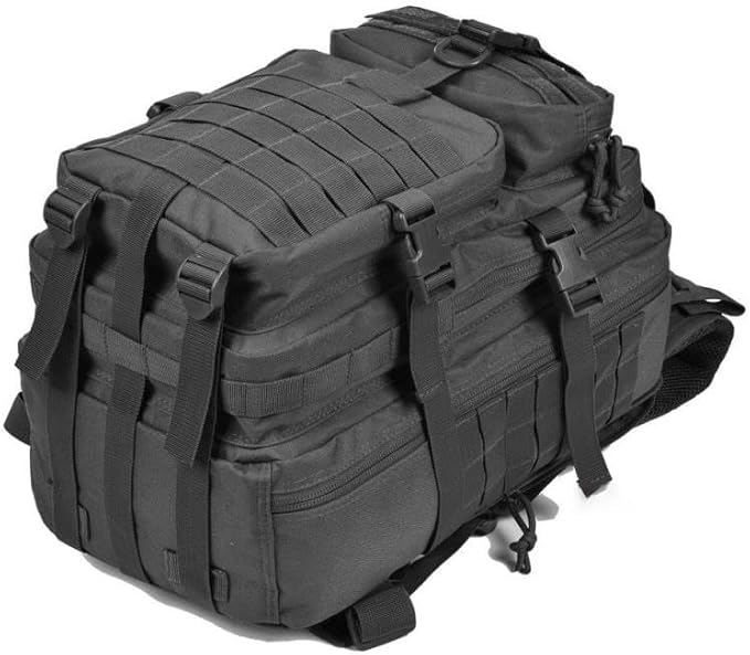 45L Tactical Backpack Military Tactical Bag Pack Army Molle Survival Bags Backpacks (black)