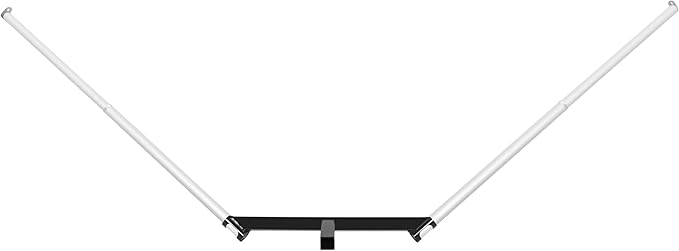 Kojem Hitch Mount Hammock Stand for 2 Vehicle Receiver hitches Class III &amp IV Trailer Hitch Steel Aluminium Powder Coated Stand 300lbs Capacity (Black+Silvery)