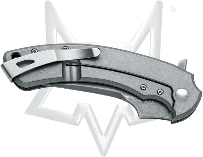 FOX Knives Geco Frame Lock 537SW Pocket Knife N690Co Stainless/Canvas Micarta/Titanium
