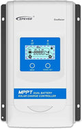 EPEVER 20A MPPT Dual Battery Solar Charge Controller 12V/24V Auto Max. PV 100V DuoRacer 20 Amp Controller for RV Camper Caravan Boat Trailer fit for Sealed Gel Flooded Lithium Battery