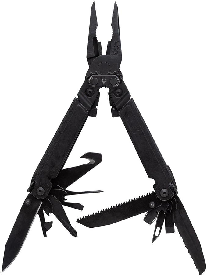 SOG PowerAccess Assist Full-Sized Well-Rounded Daily Use Multi-Tool | One-Handed Assisted Opening | 21 Tools Black