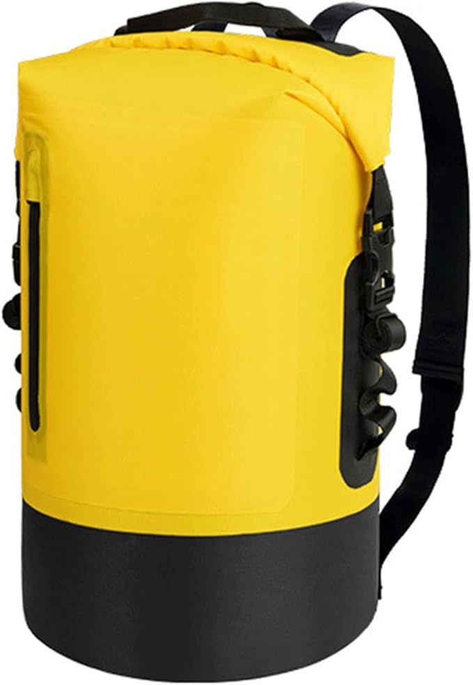 Outdoors Waterproof Dry Bag Floating Waterproof Bag with Multi-Pocket Floating Lightweight Dry Bag for Kayaking (Color : Yellow)