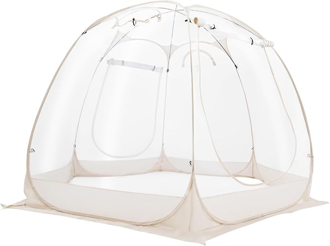 3m Clear PVC Camping Tent with Stargazer View 360° Transparent Bubble Tent for Backyard Garden Outdoor Events Champagne