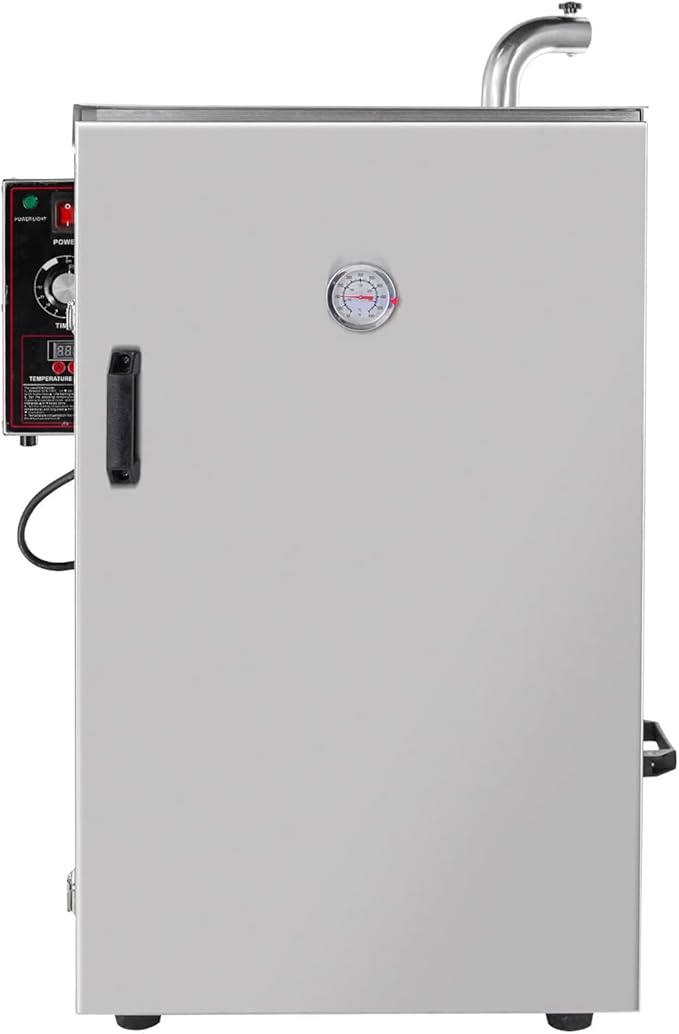 HAKKA Commercial Vertical Electric Smoke Oven for BBQ Grill Smoker 4 Rack 1000W Outdoor Indoor Home Cooking Pastrami Sausage Bacon Smoked Chicken Smoked Pork (DSH-S20B)