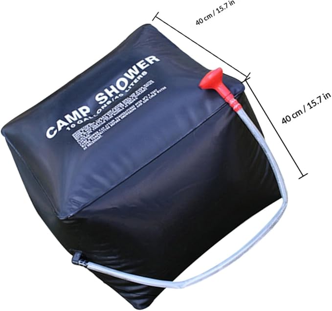 Toddmomy Portable Solar Shower Bag Outdoor Camping Water Bag for Hiking BBQ and Travel Durable Material with Strap for Easy Hanging
