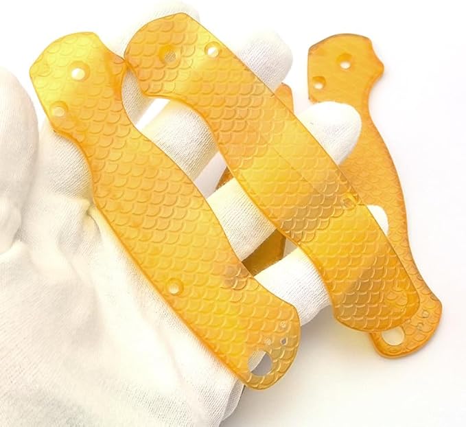 1Pair Ultem Scales Fits for C81 Paramilitary 2 Custom PEI Non-slip Handle Patch Blank DIY Replacement