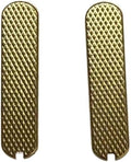1 Pair Aluminum Alloy Scales in Gold Fits for 65MM Custom CNC Non-Slip Blank Handle Patch DIY Replacement