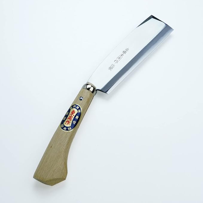 Handmade Hatchet 180mm with Original Case Blade Edge : Shirogami Steel Double Bevel