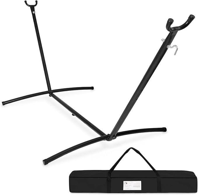 FDW Portable 9FT Hammock Stand Heavy Duty Hammock Stand Portable Steel Stand Only for Outdoor Patio or Indoor with Carrying Case (No Hammock)