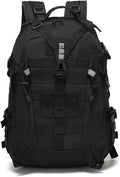 Military Tactical Backpack Large Military Pack Army 3 Day Assault Pack Molle Bag Rucksack Assault Bag (Black)