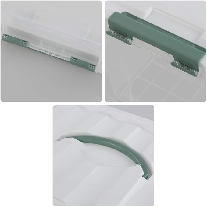 Gloreen 14 Quart Clear Storage Bins with Lid Multipurpose Plastic Latch Box 6 Packs