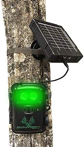 Elusive Wildlife Reaktor Universal Solar Power Pack for Security Camera Trail Camera Game Camera Compact Solar Panel with Rechargeable Battery &amp Mounting Bracket for Hunters 3 watt Panel 12V 6