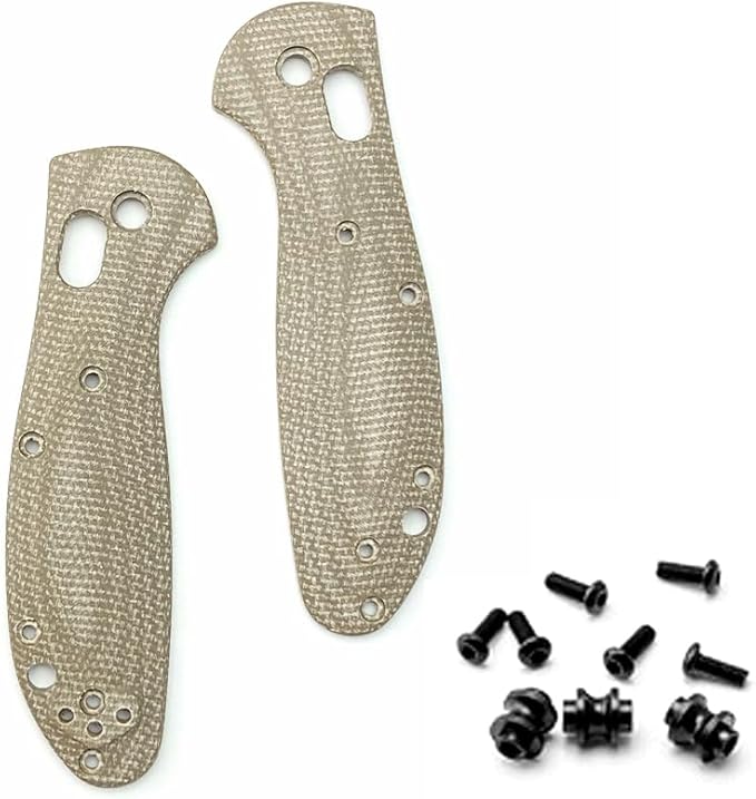 1Pair Micarta Scale Handle Fits for Griptilian Mini 555 556 557 with 3 Sets Screws DIY Replacement Accessory