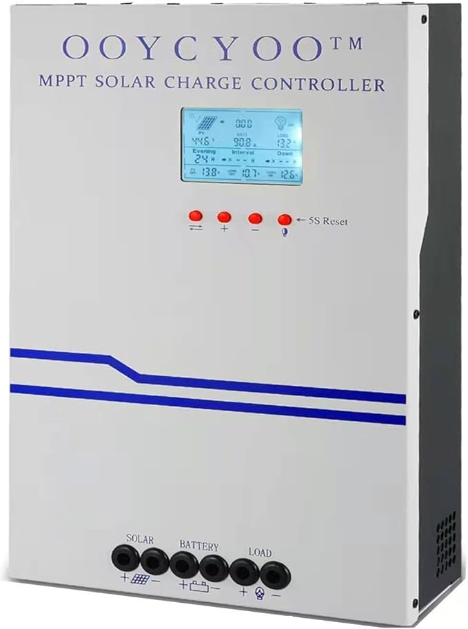 100 Amp MPPT Solar Charge Controller 24V 12V Auto 100A Solar Panel Regulator Max Input Power 2500W for AGM Sealed Gel Flooded Lithium Battery