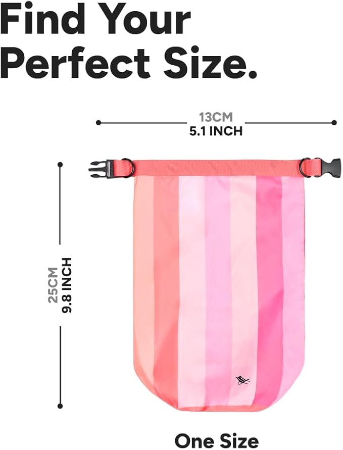 Dock &amp Bay Small Waterproof Dry Bag - 5L IP66 Waterproof Bag Lightweight - Miami Sorbet