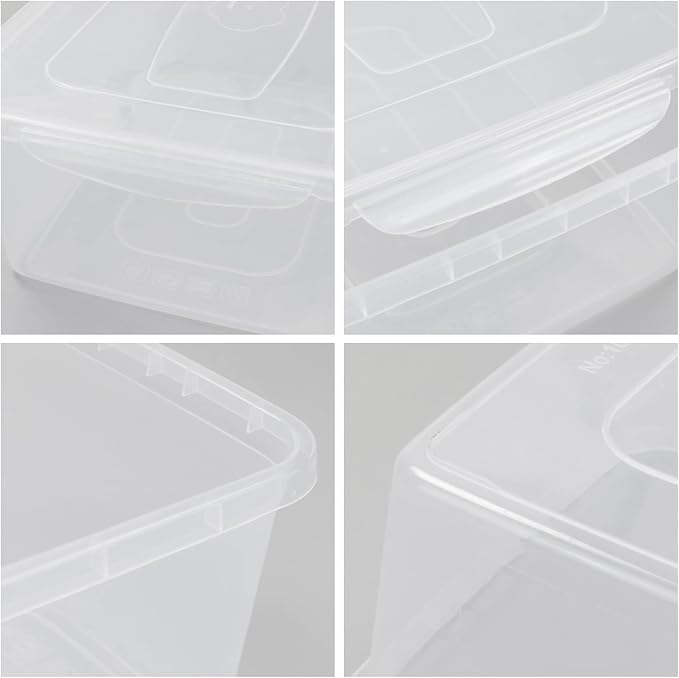 16 Quart Clear Storage Bins Plastic Tubs with Lids for Storage 2-Pack