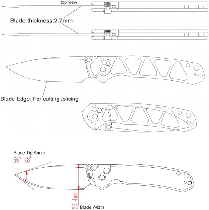 CJRB Folding Knife Pyrite (J1925) AR-RPM9 Blade and Stainless Steel Handle EDC Maunal Folding Knife with Button Lock Blue