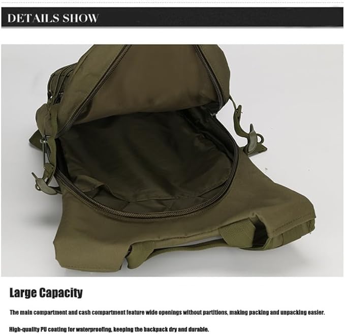 Military Molle Tactical Backpack Outdoor Travel Waterproof Oxford MOLLE Army Backpack Breathable Daypack Bag(Khaki)