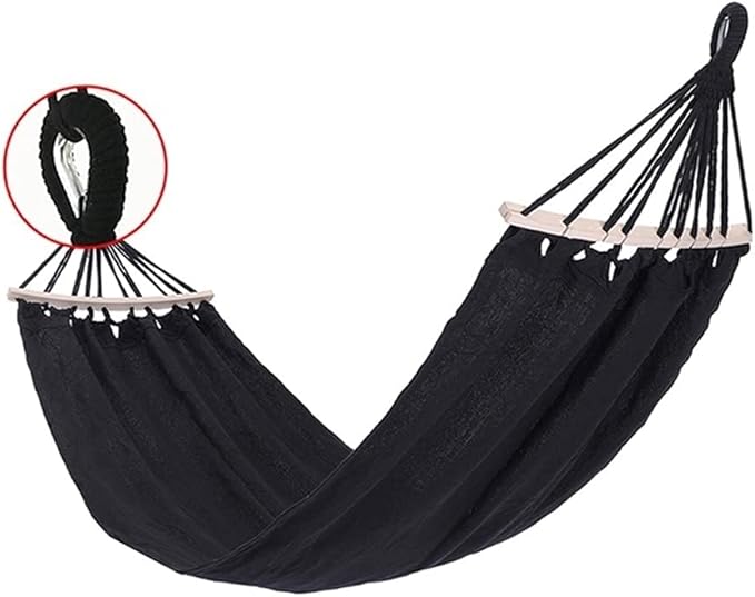 Portable Hammock Portable Hammock Swing Bed Camping Lightweight Comfortable Hammocks for Outdoor Beach Garden Backyard for Backpacking Beach (Color : Black)