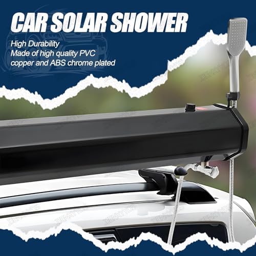 Portable Solar Shower - 18L/20L/30L Pressurized Water Tank for Camping &amp RVs Includes 4.92ft Hose &amp Shower Head Ideal for Off-Road Vehicles &amp Trucks 30L/6.6Gal Capacity